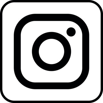 Black instagram camera app icon