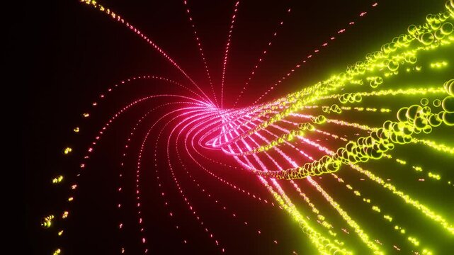 Big data flow visualization with blockchain technology for data science presentations, fintech videos, and tech company content. High-speed internet concept. 4K loop.