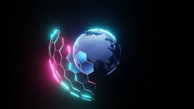 Cloud computing infrastructure visualization for SaaS companies, IT services, and enterprise technology videos. Data center and server concept. Professional 4K loop.