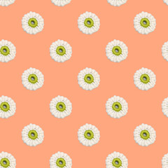 Fototapeta premium Knitted flowers and circles suitable for home decor, fashion, or textiles.