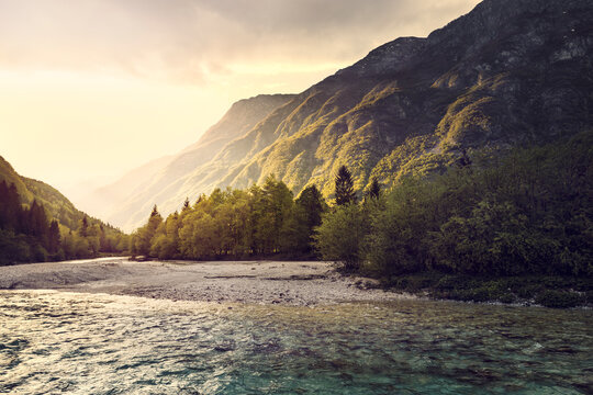 Slovenia, Bovec, Soca river