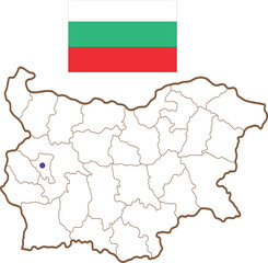 Obraz premium Bulgaria map 