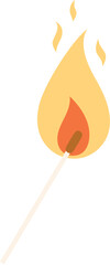 Burning the matchstick, Light a match illustration