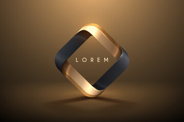 Elegant black and gold frame © d1sk