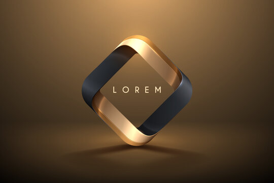 Elegant black and gold frame