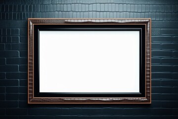 Blank signboard made of Alligator skin, mockup design.