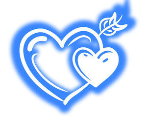 Neon Apple Heart Healthy Lifestyle Line Icon © captanjacksparrow