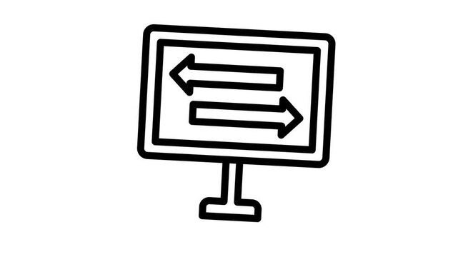 Animated absorption icon 4k motion seamless looping