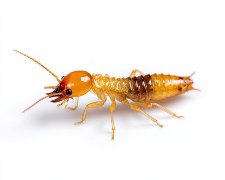 Close-up of a termite insect isolated.