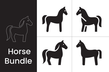 Obraz premium set of horses vector