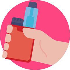 Vape icon – A visual symbol that indicates vaping products, devices, or related content. © Ion