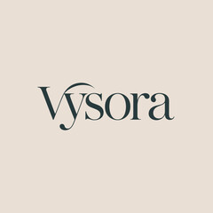 Vysora Elegant Serif Logo Design with Modern Minimalist Typography