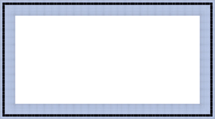 Hellgraublauer freigestellter Bilderrahmen