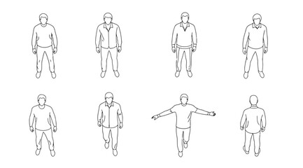 A group of people in different poses