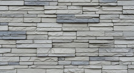 Obraz premium Modern Stacked Stone Wall Texture Background.