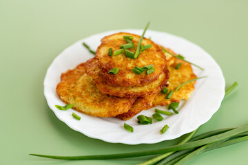 Rustic style potato pancakes served fresh and crispy
