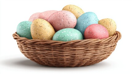 Happy Easter day with Colorful Easter eggs,Spring holiday,Happy easter eggs,festive clip art,Happy Easter greeting card, poster, banner template,april festive concept.