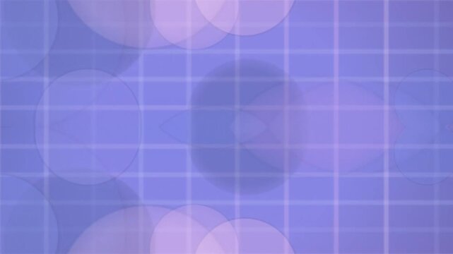 Purple Grid Background with Blurred Circles.