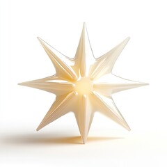 Obraz premium Cream-colored, star-shaped object, glossy finish