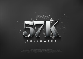 Thank you 57k followers. Elegant design with metallic silver color.