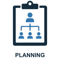 Strategic Planning: A visual representation of organizational structure and workflow, the image depicts a clipboard with connected silhouettes symbolizing strategic planning and management. 
