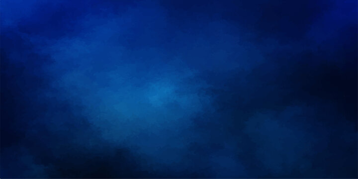 A dark blue grunge background features a textured design of smoke and stormy clouds swirling through a deep night sky with an artistic paper pattern