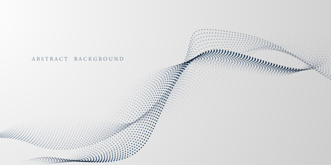 Abstract technology particle wave background. Modern design vector illustration.