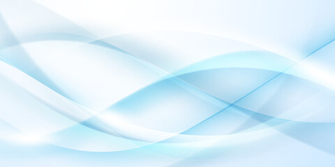 Fototapeta premium Blue waves abstract background, modern design, vector illustration