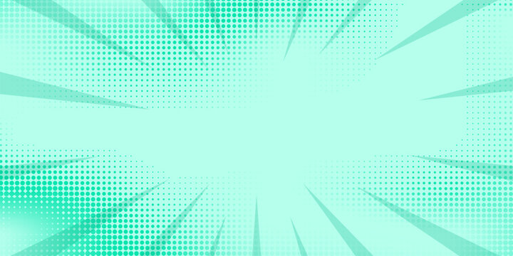 Halftone Pop Art Style Star Explosion Pattern Cartoon Background, Vintage Tone Light Effect Vector illustration wow banner with gradient design