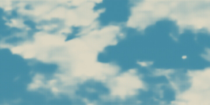 retro sky pattern on old paper background. raster vintage clouds