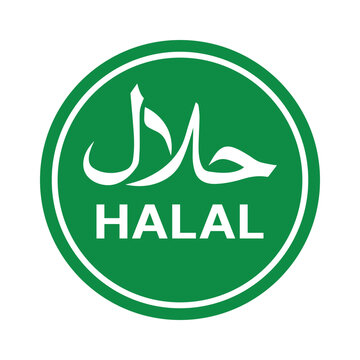 Green Halal Food Label Islamic Diet Permissible Muslim Product Vector Illustration for Food Packaging Branding green halal food label islamic diet permissible muslim product