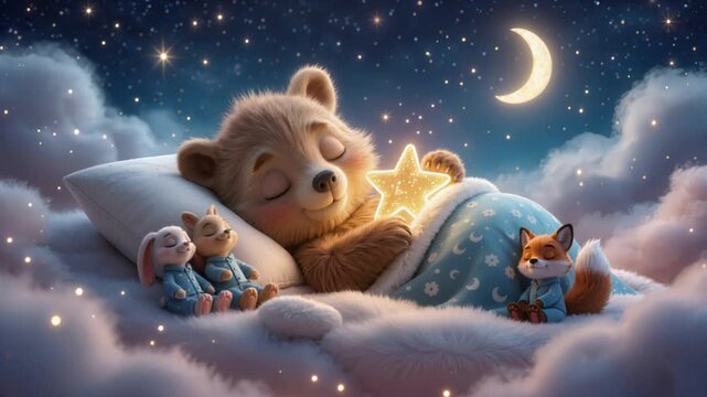 Gentle Baby Lullaby Seamless Loop Animation for Sleep & Relaxation