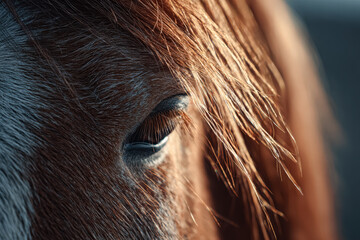 Close Up of a Horse's Eye and Mane