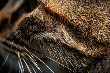 Close Up of a Cat's Fur and Whiskers