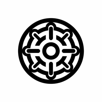 Dharma Wheel, Buddhist Symbol, Bhavacakra, Eightfold Path Icon, Spiritual Wheel of Dharma, Enlightenment Symbol, Buddhism Art