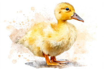 Cute Yellow Duckling with Soft Feathers and Bright Eyes