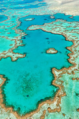 Aerial view of the Great Barrier Reef, Australia. © Marco