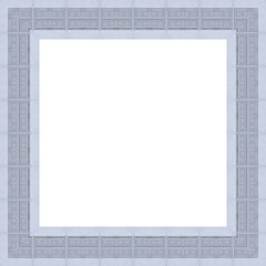 Hellgraublauer freigestellter Bilderrahmen