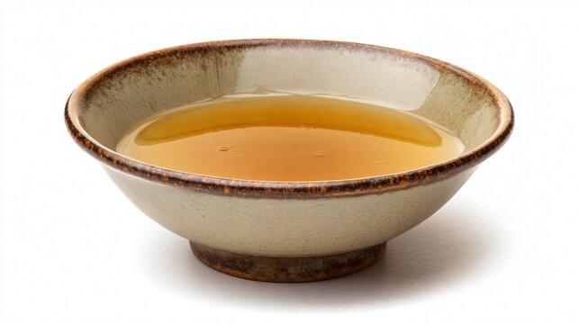 Classic vinaigrette served in small bowl, elegant simplicity, neutral tones