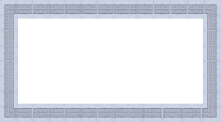 Hellgraublauer freigestellter Bilderrahmen