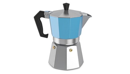 Stovetop Espresso Coffee Maker Blue Top.
