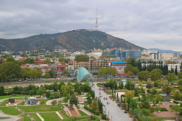 Amazing Aerial View of Tbilisi, the Capital City of Georgia © jobi_pro