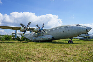 Vintage Propeller Cargo Aircraft on Grass © Katyam1983