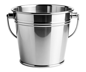 Empty champagne bucket for ice isolated on white background