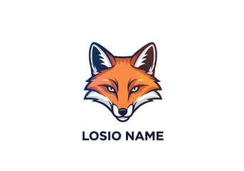 Obraz premium Vibrant Orange Fox Head Illustration.