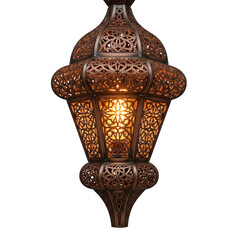 Antique-style brass outdoor wall-mounted lantern with intricate detailing and warm finish isolated on transparent background