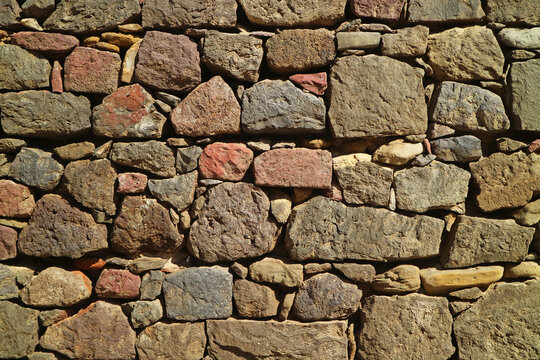 Historic Stone Wall of Rabati Medieval Fortress in Akhaltsikhe City, Georgia