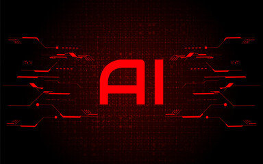 Artificial Intelligence ,AI chipset on circuit board, futuristic Technology Concept	
