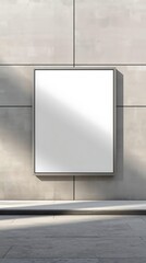 Billboard elegance urban highend minimalist wall mounted advertising display with luxury concrete architecture backdrop premium outdoor branding mockup and sophisticated modern corporate facade scene