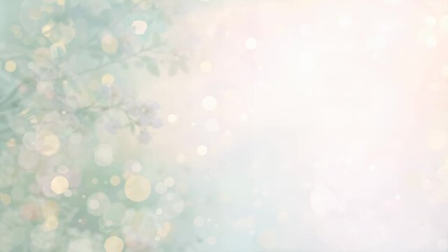 Soft abstract spring background with light bokeh and pastel tones, seasonal atmosphere, gentle decorative design, Easter.